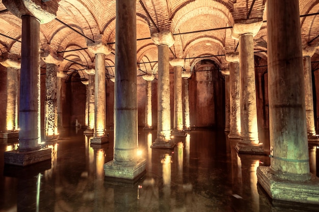 Basilica cistern is the largest ancient underground cistern in istanbul which was used to store