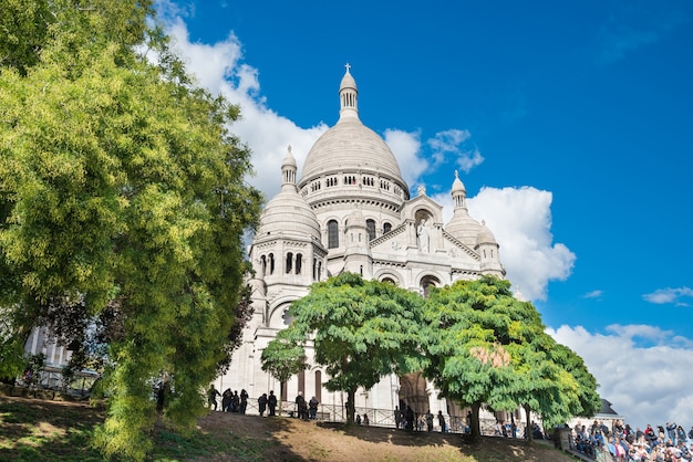 Basilica of the Sacred Heart of Paris or Basilica Coeur Sacre on Montmartre in Paris