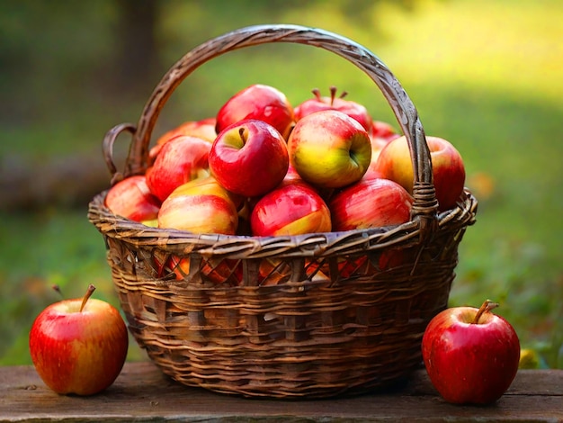 Photo basket of apples