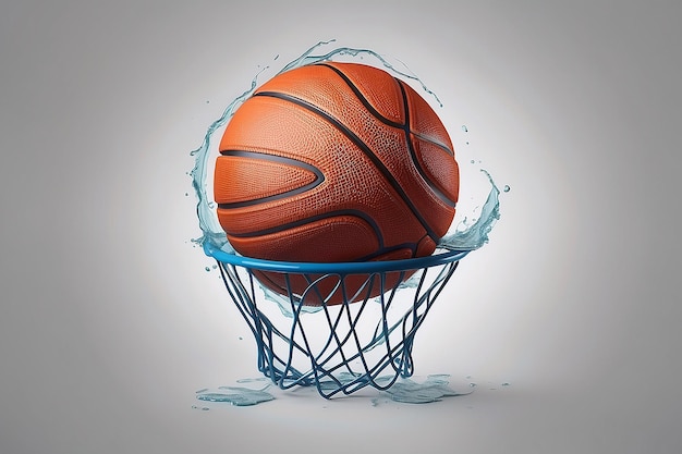 Basket Ball over Transparent Background