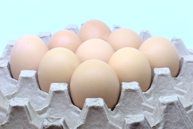 Photo a basket of brown eggs with one that has a brown egg in it