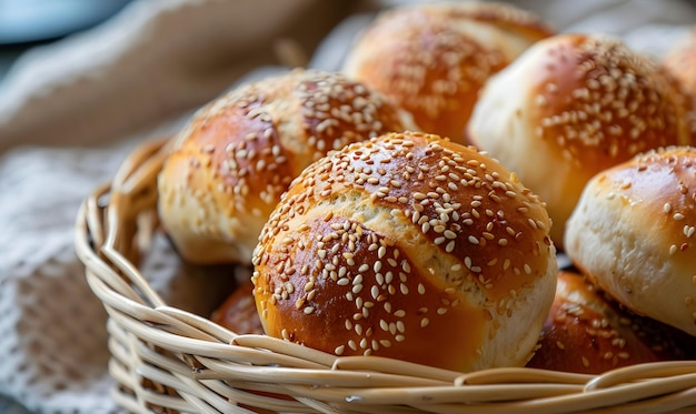 Photo basket of buns