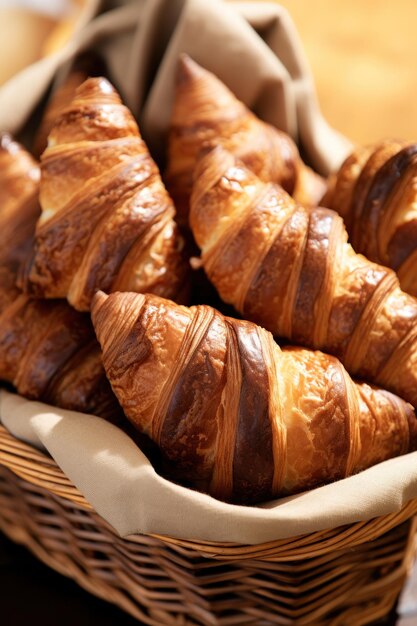 A basket of croissants