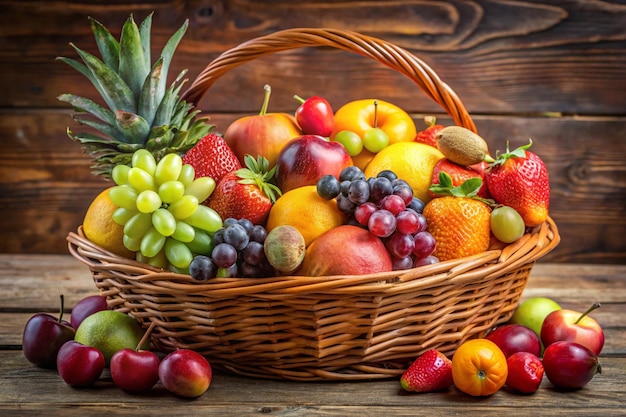 a basket of different fruits