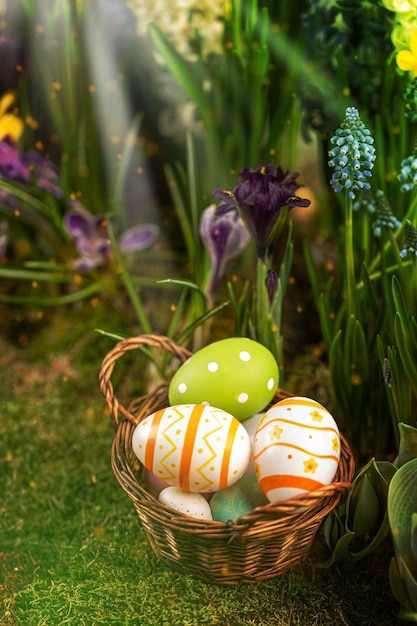 Basket of Easter eggs