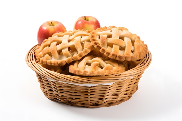 A basket filled with freshly baked apple pies a classic treat enjoyed during the equinox season