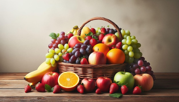 A Basket Of Fresh Fruit In A Kitchen Setting