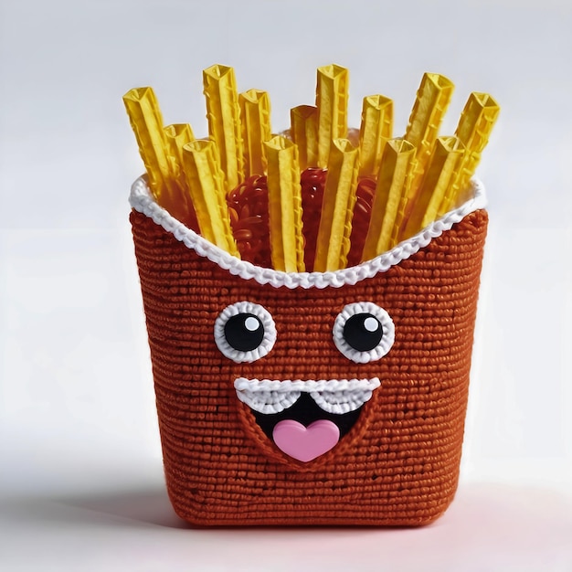 a basket of fries haserinan smiling