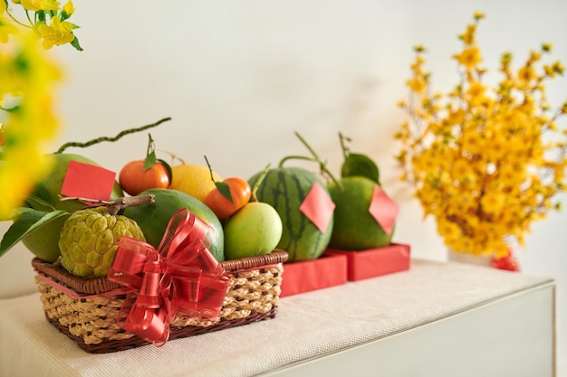 Basket of Fruits for Spring Festival