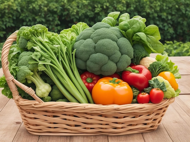 basket full of vegetables