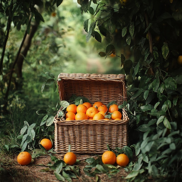 a basket of oranges with the words the word on it