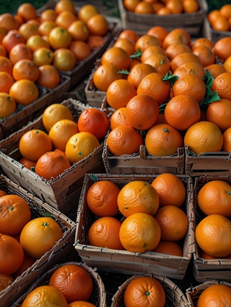 a basket of oranges