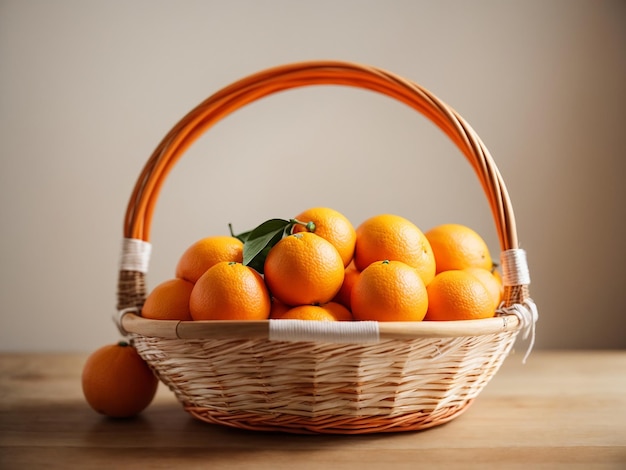 A basket of oranges