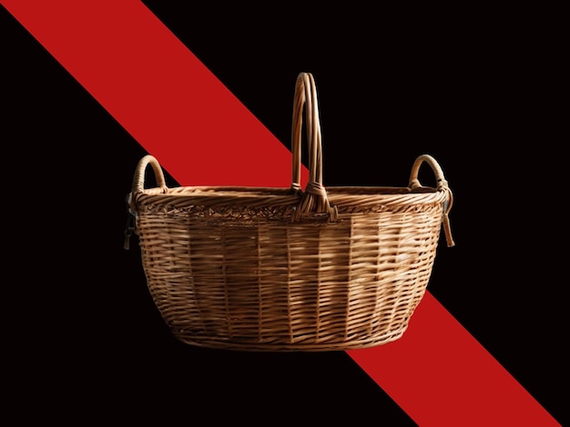 Basket realistic side view image