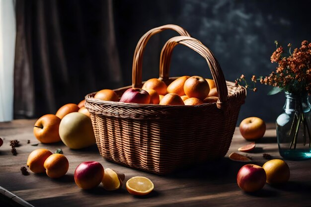 A basket on a table