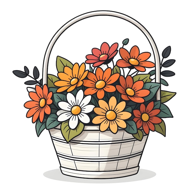 Basket With Flowers