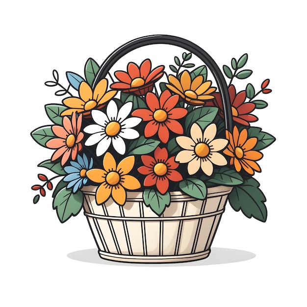 Basket With Flowers