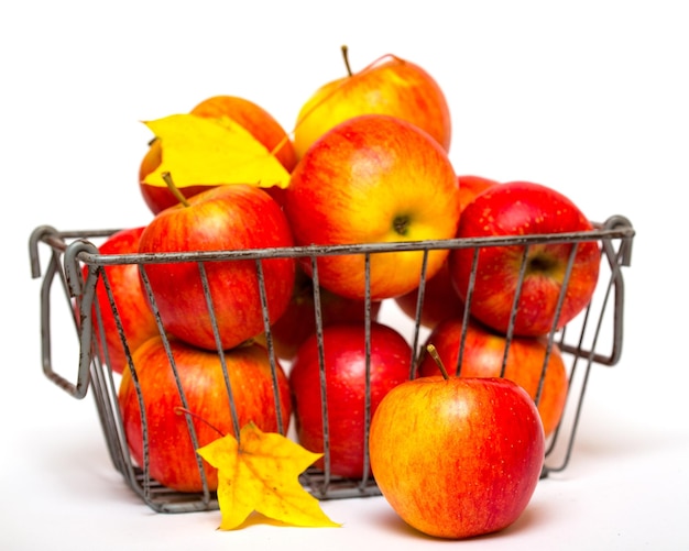 Basket with red apples