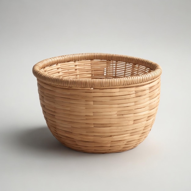 Basket on a wooden table