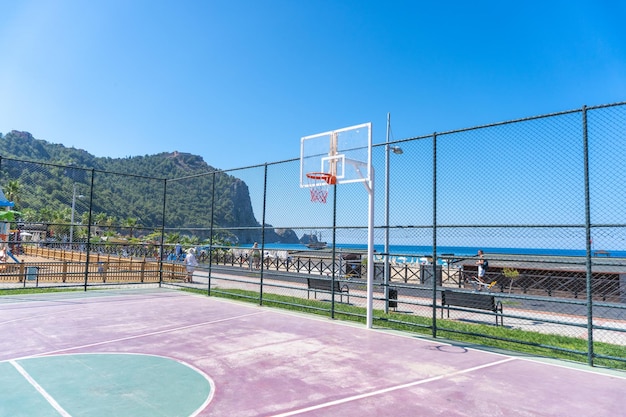 Basketball court Cleopatra beach Alanya Turkey