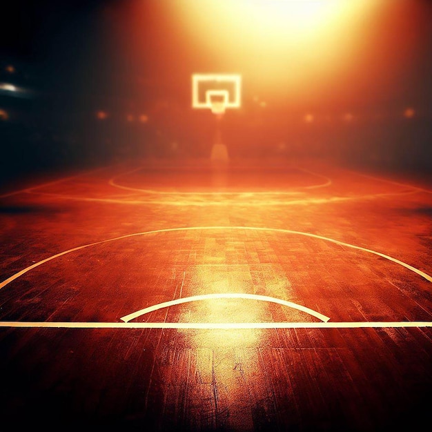 basketball field futuristic 3d gaming art