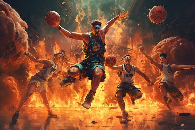 Basketball game concept