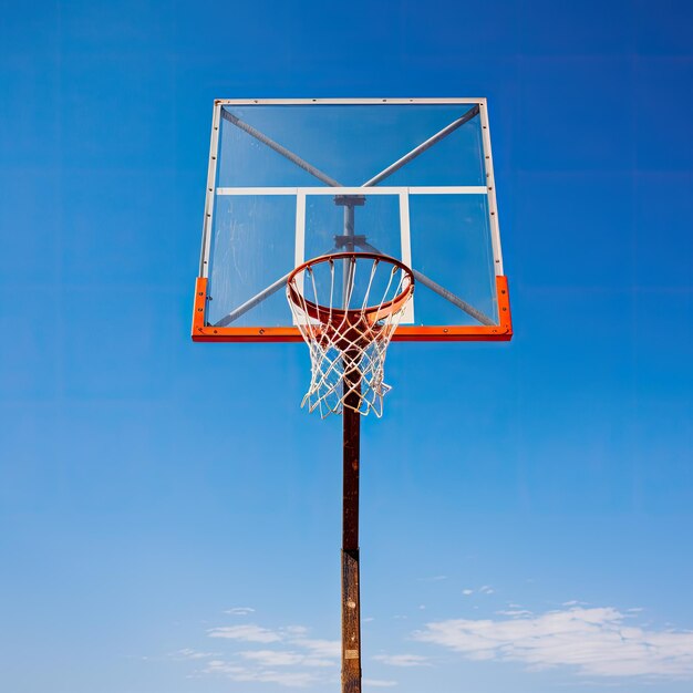 Basketball hoop isolated on a white background