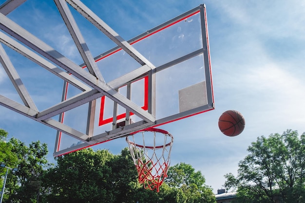 Basketball hoop outdoors