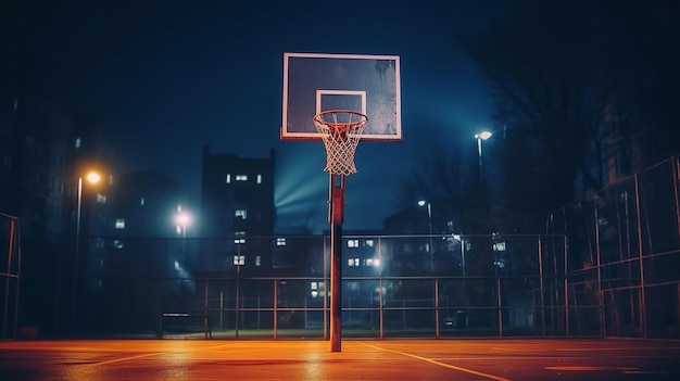 Basketball hoop in rain Mixed media Mixed media Mixed media