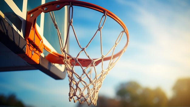 basketball pretty court and basketball on the net