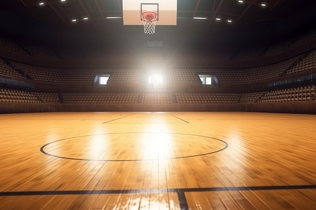 Basketball sport clean court Generate Ai