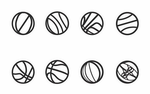 Photo basketballs are shown in black and white