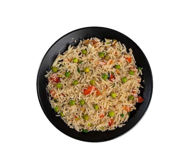 Basmati Rice Pilaf or Pulav with Peas and Vegetables