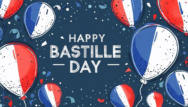 Photo bastille day party poster flyer or social media post design france independence day