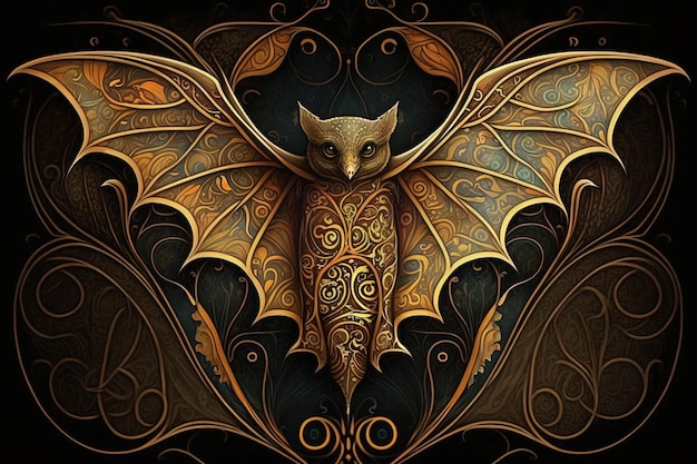 Bat in an amazing painting art visual perfect for print and poster design