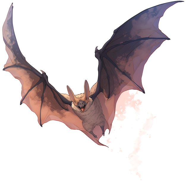 bat illustration on white background