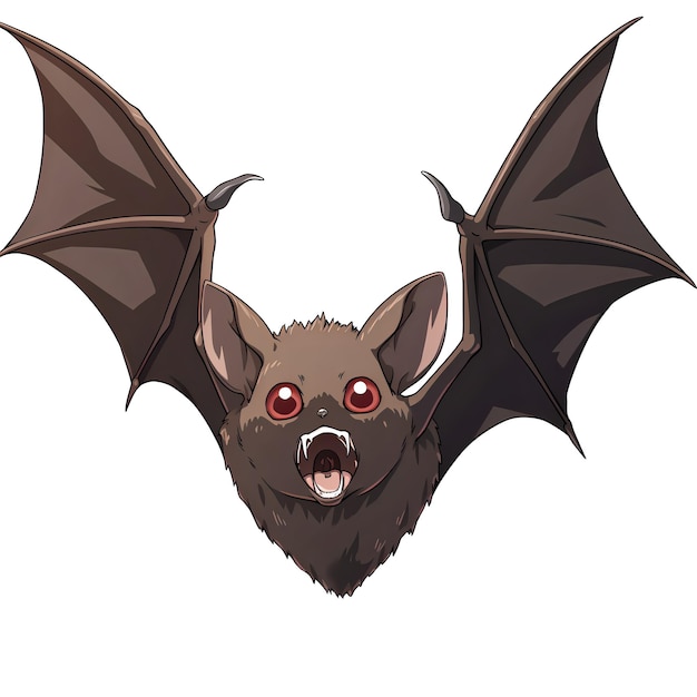 bat illustration on white background