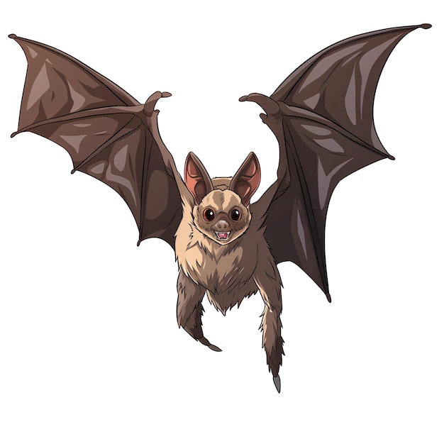 bat illustration on white background