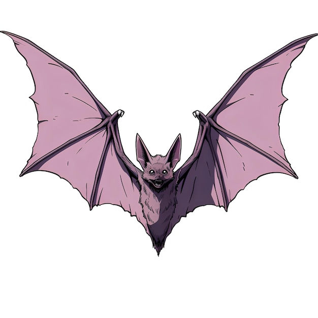 bat illustration on white background