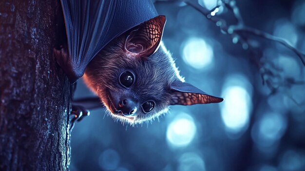 Photo a bat that has a blue cape on it