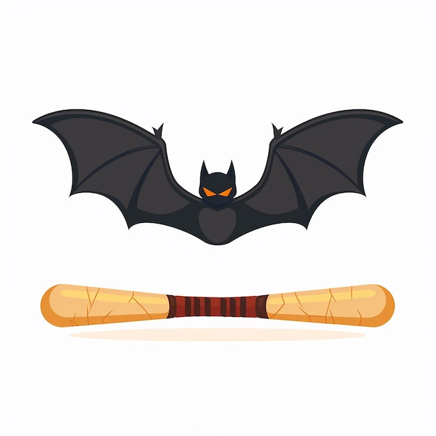 Photo a bat with a bat and the bat on it