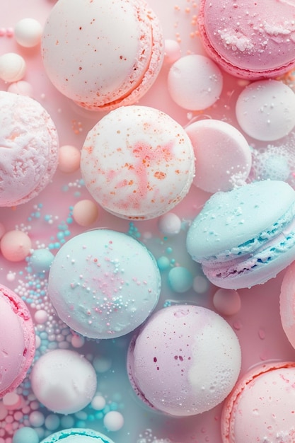 Bath bomb wallpaper in pastel colors