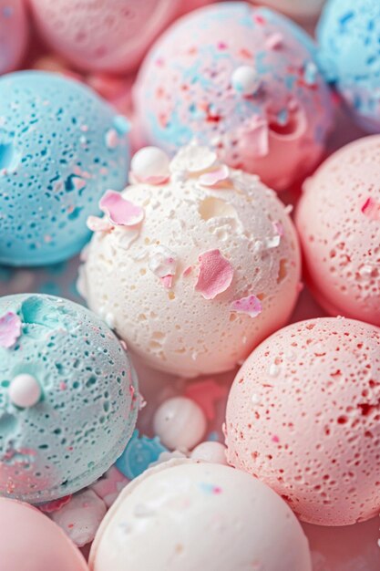 Bath bomb wallpaper in pastel colors