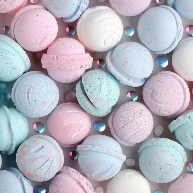 Photo bath bomb wallpaper in pastel colors