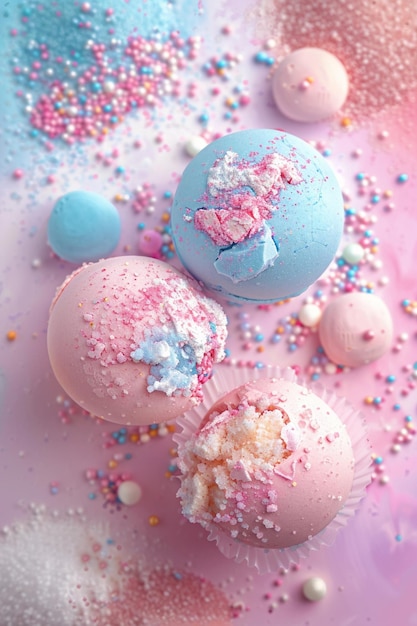 Bath bomb wallpaper in pastel colors