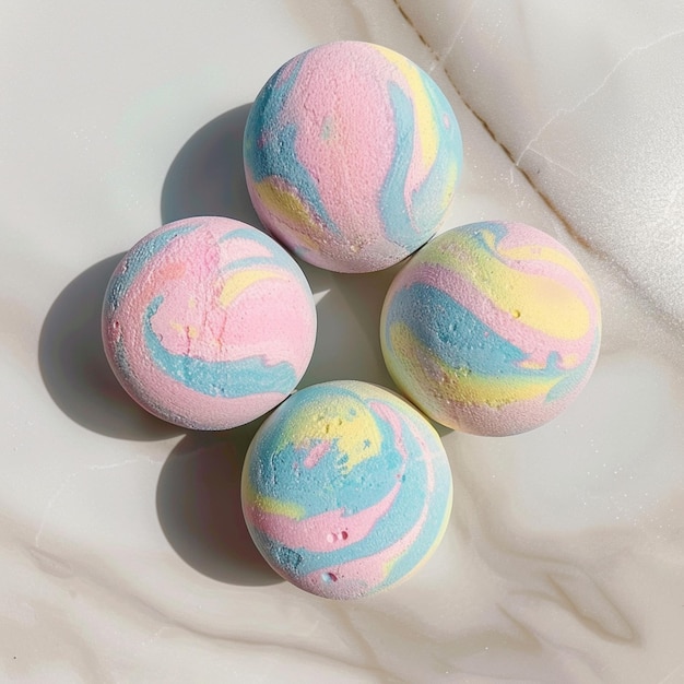 Photo bath bomb wallpaper in pastel colors