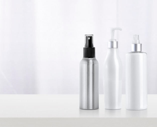 Bathroom amenities shampoo mockup product