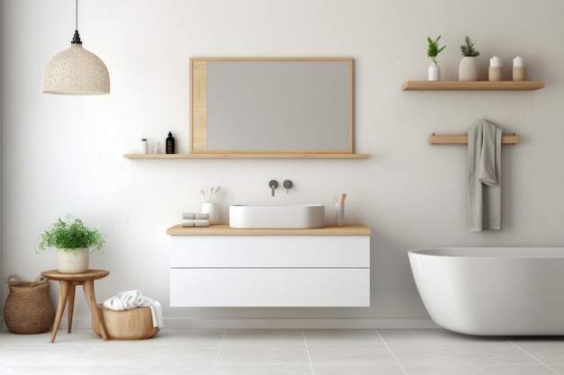 Bathroom bathtub sink wall