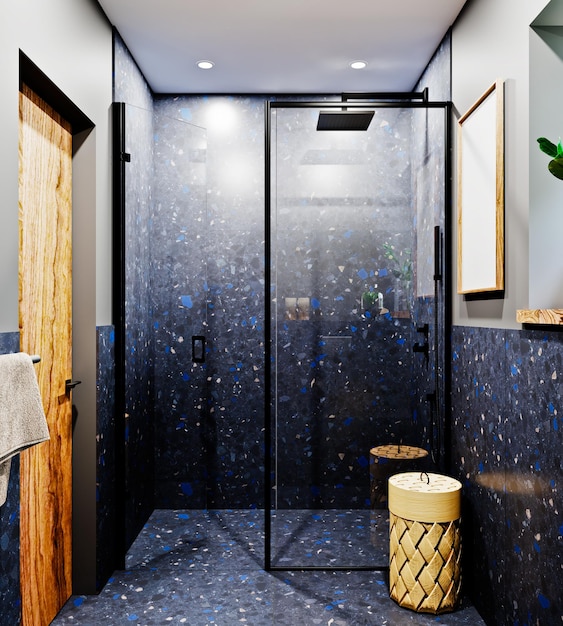 bathroom in a modern loft style