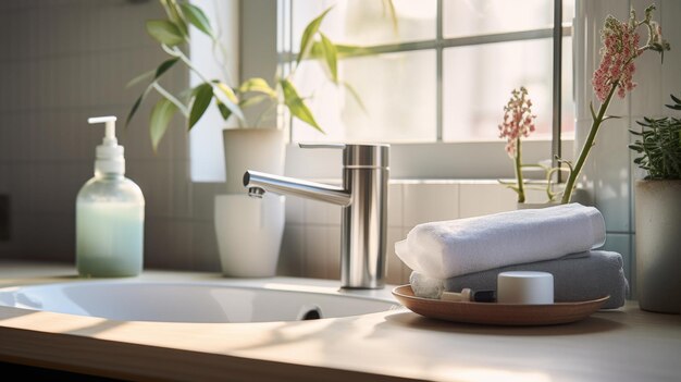 Bathroom Sink With Round Mirror